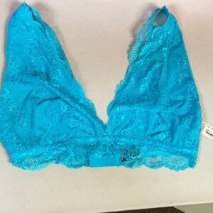 Ambrielle Small, Medium, Large Scuba Blue Bralette - New